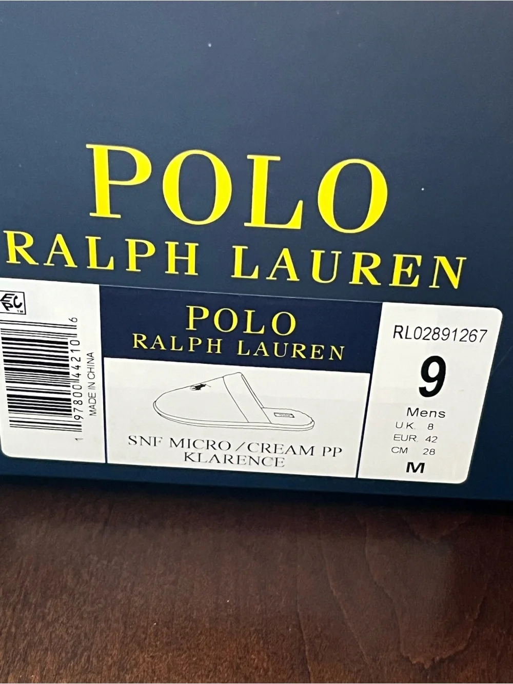 Polo by Ralph Lauren Men's Tan Suede Logo Slippers